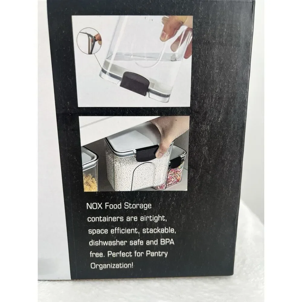 NOX 4 Piece Medium For Storage Container Airtight BPA Free Stackable Pantry